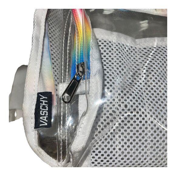 Clear backpack, Heavy Duty Transparent School Backpack Rainbow Straps - Picture 6 of 12